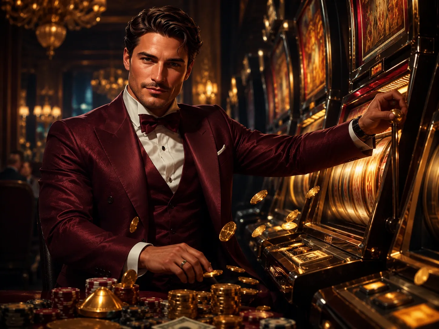 Luxury slot machine jackpot chamber